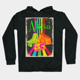 Alicia Vintage 80's Skates Boombox Hoodie